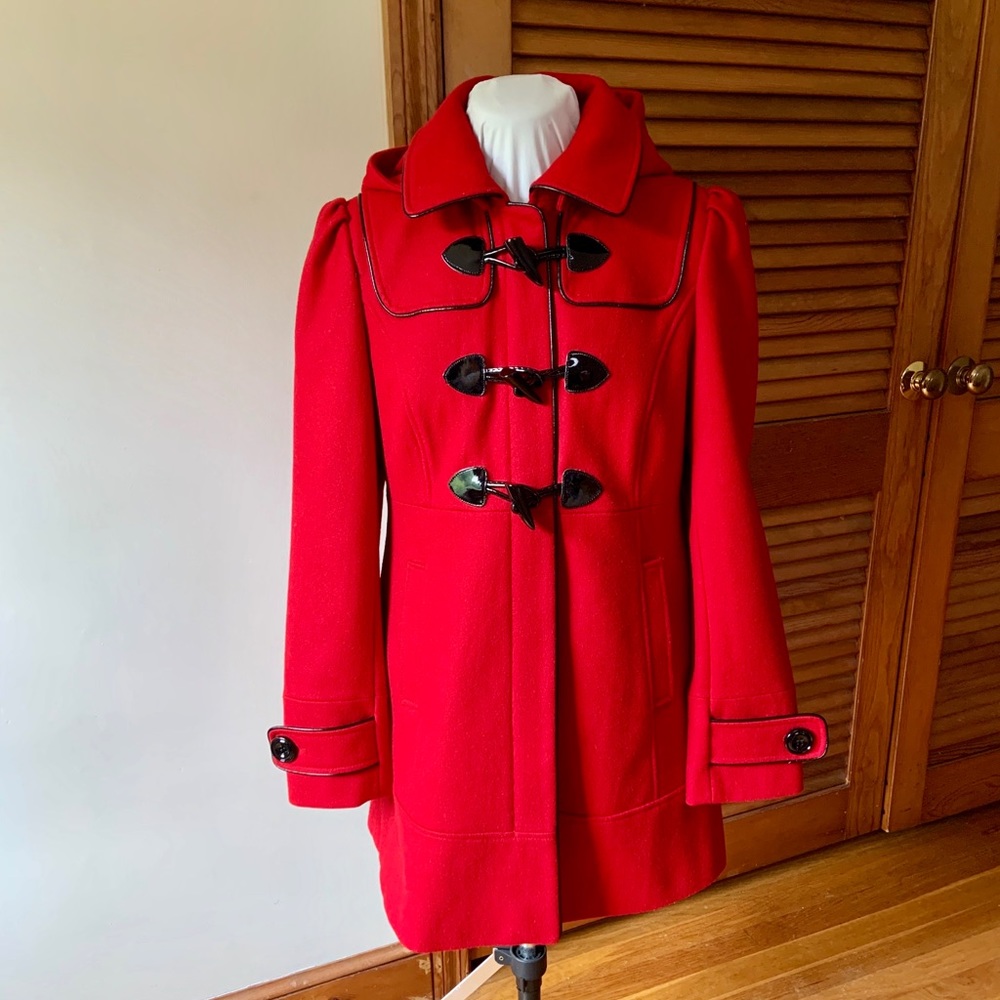 Guess wool blend red coat